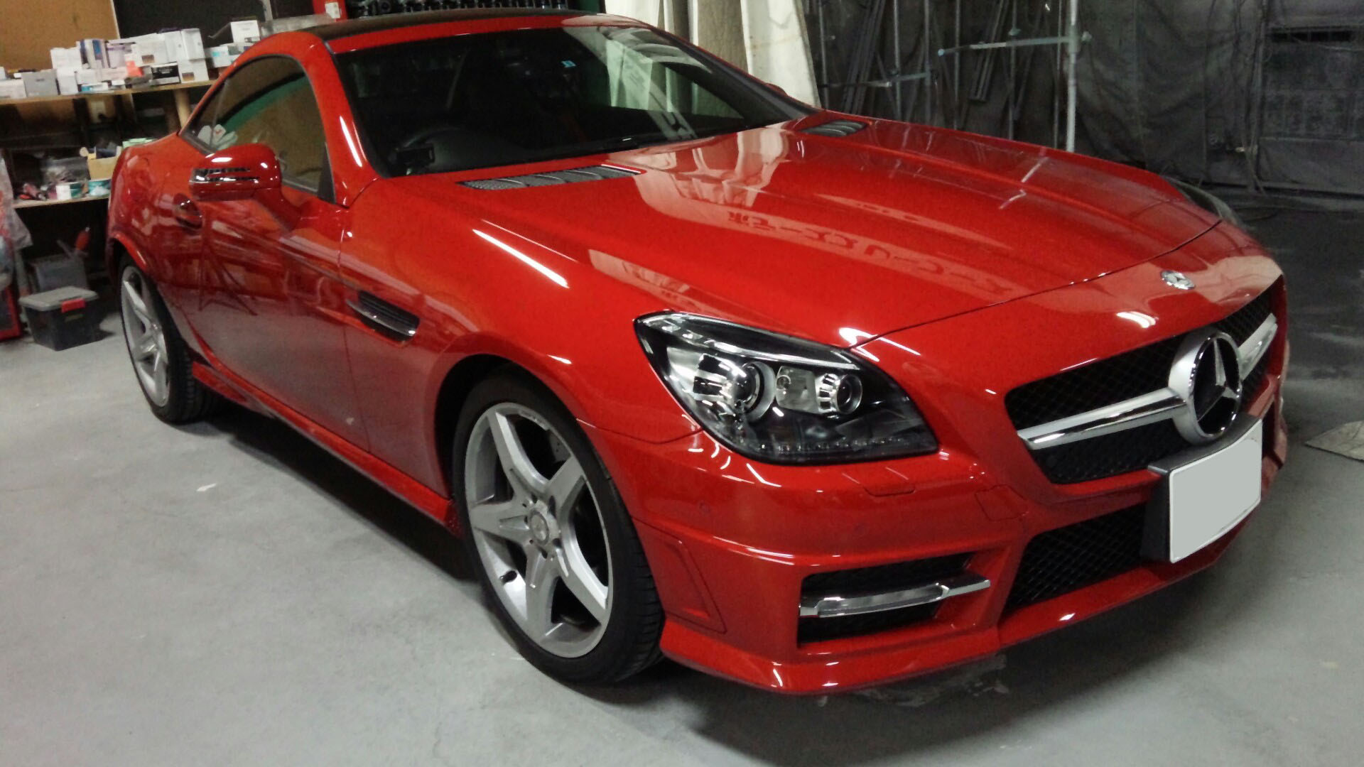 メルセデス・ベンツ SLK350 DAFNES USCガラスコーティング施工後