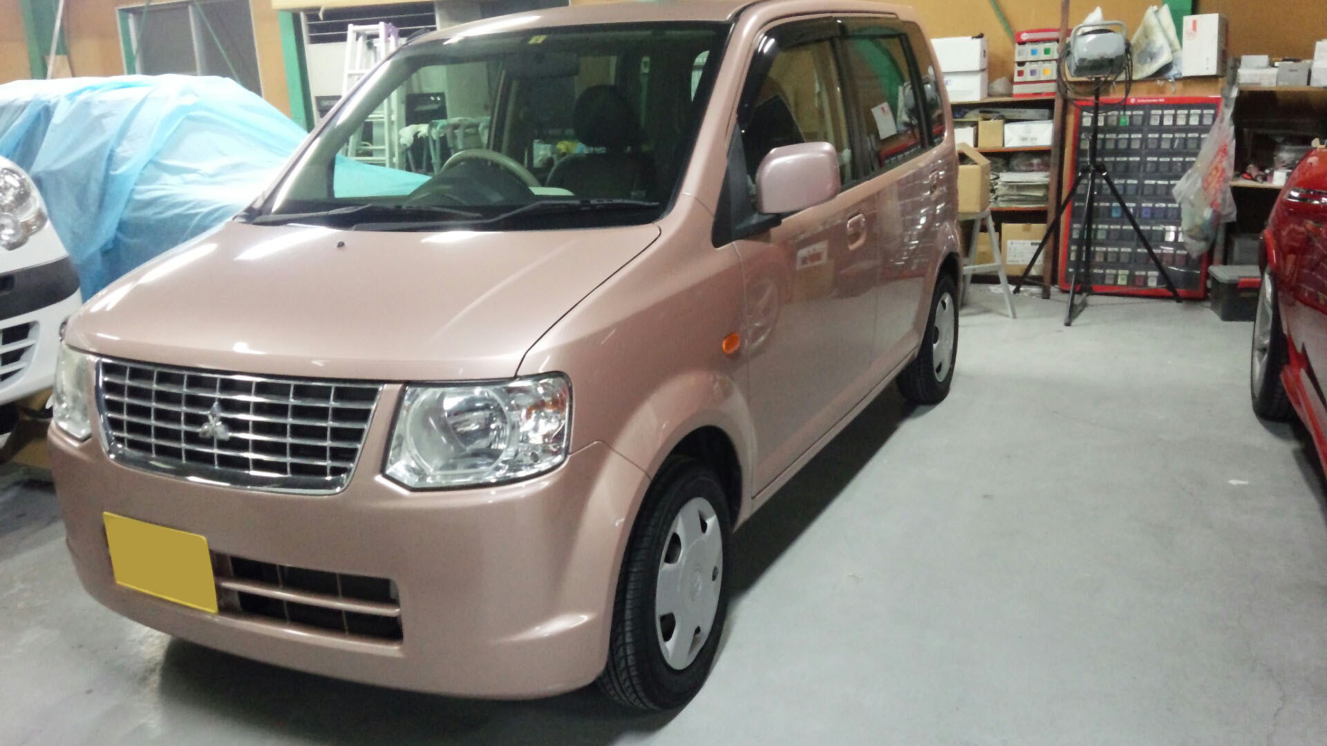スタートラスト 施工車両入庫の様子
