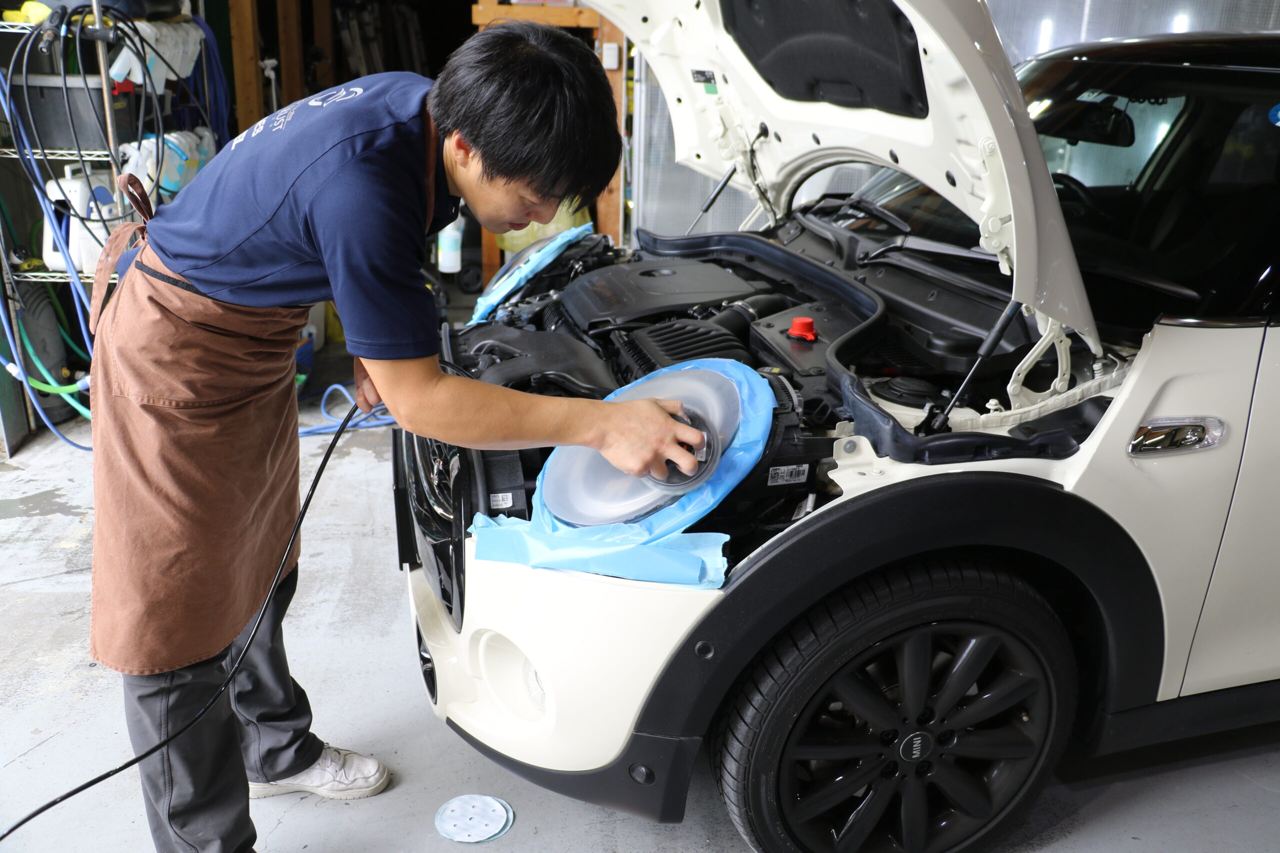 MINI ヘッドライト研磨 施工写真 (12)