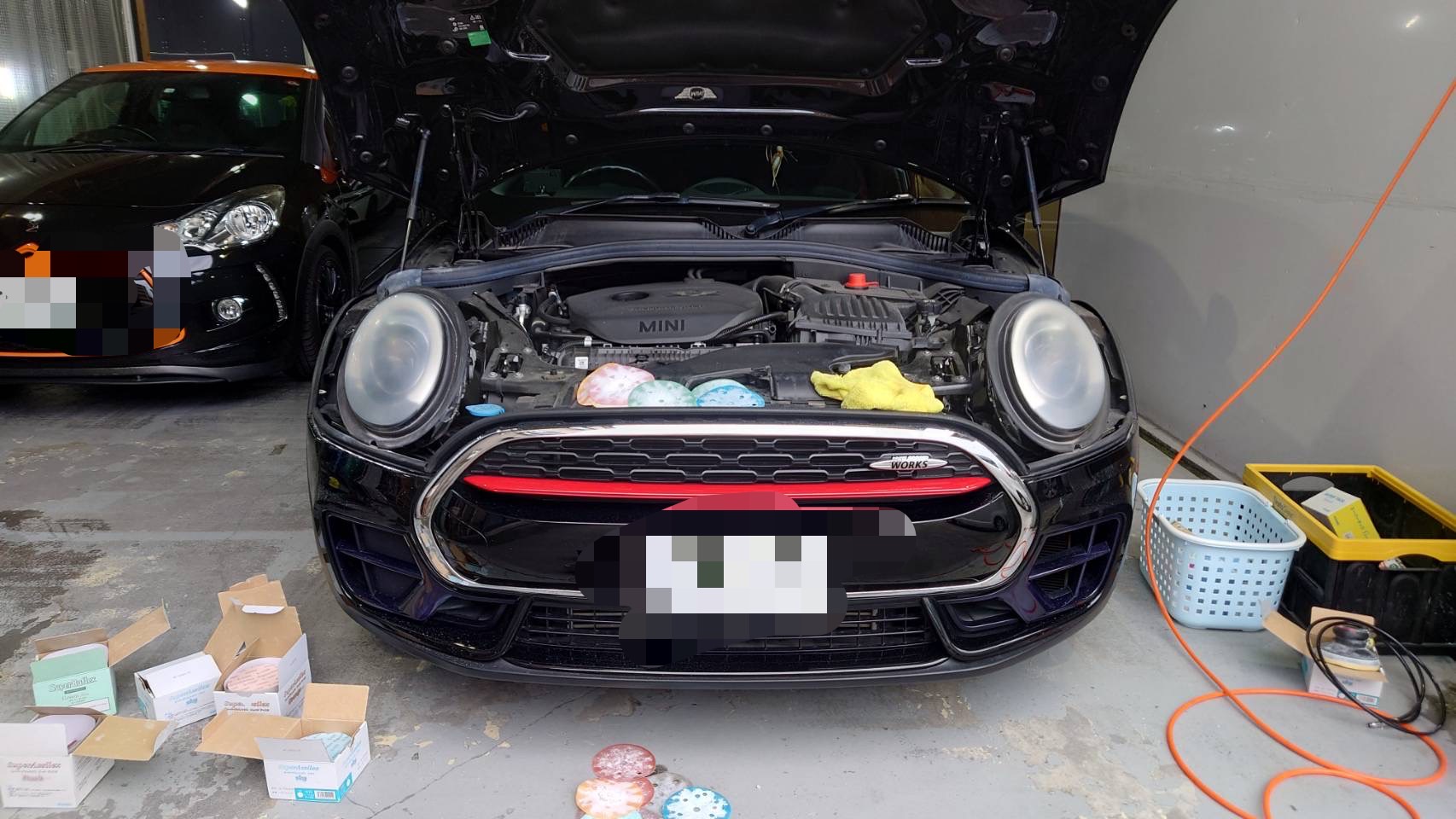 MINI ヘッドライト研磨 施工写真 (3)