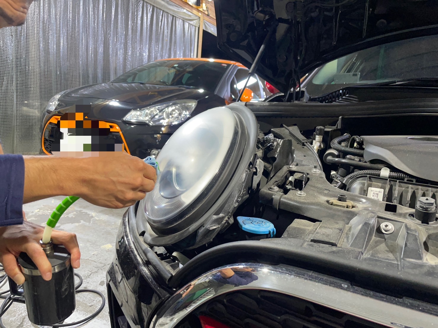 MINI ヘッドライト研磨 施工写真 (4)