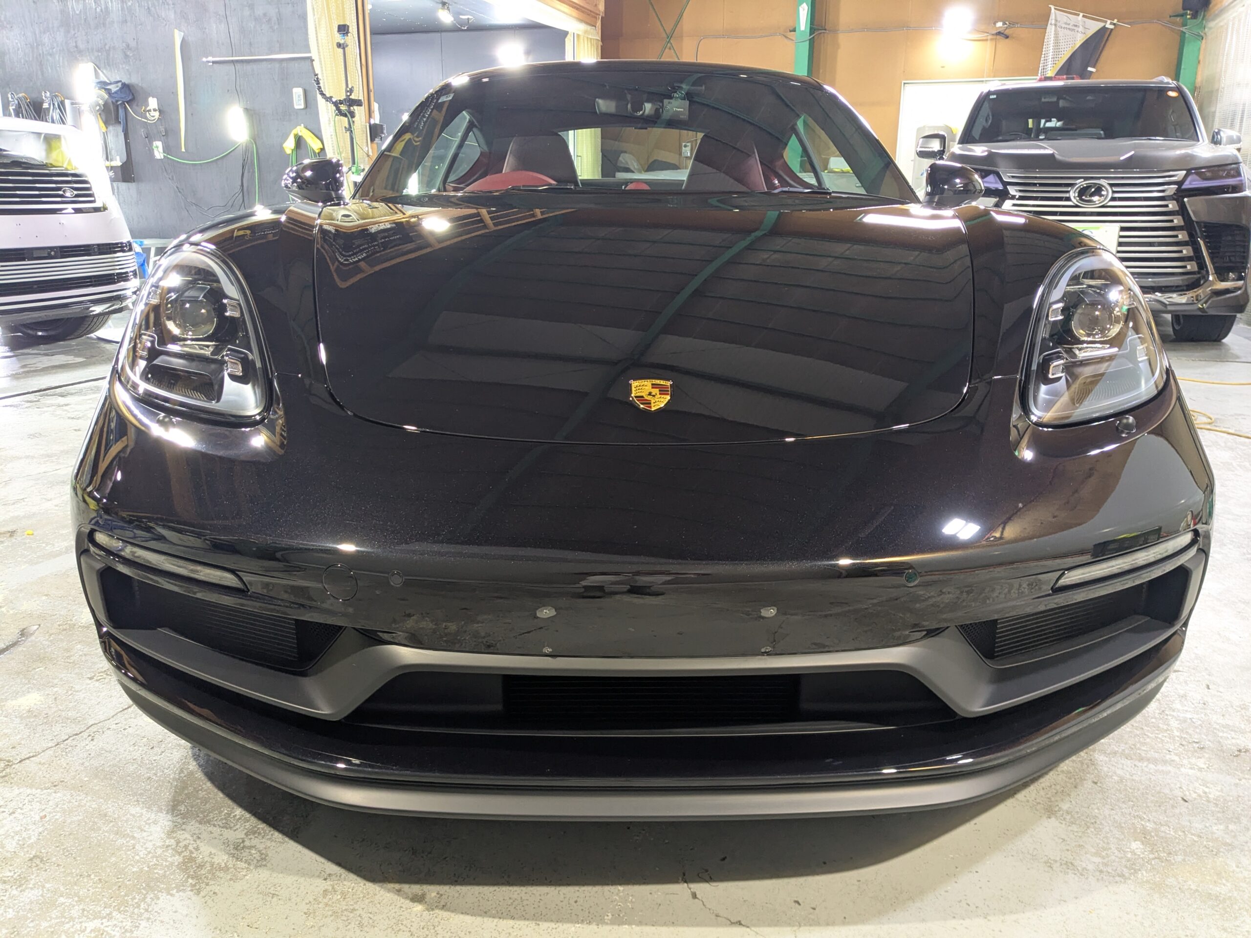 ポルシェ 718ケイマン4.0GTS 施工の様子