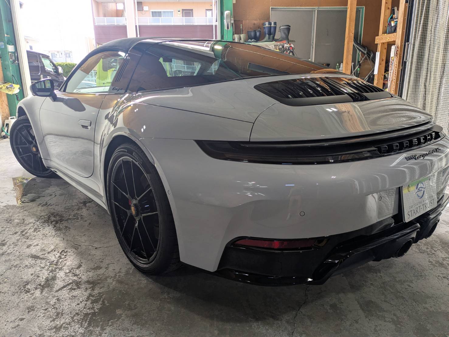 ポルシェ タルガ4GTS ホイールコーティングの仕上がり