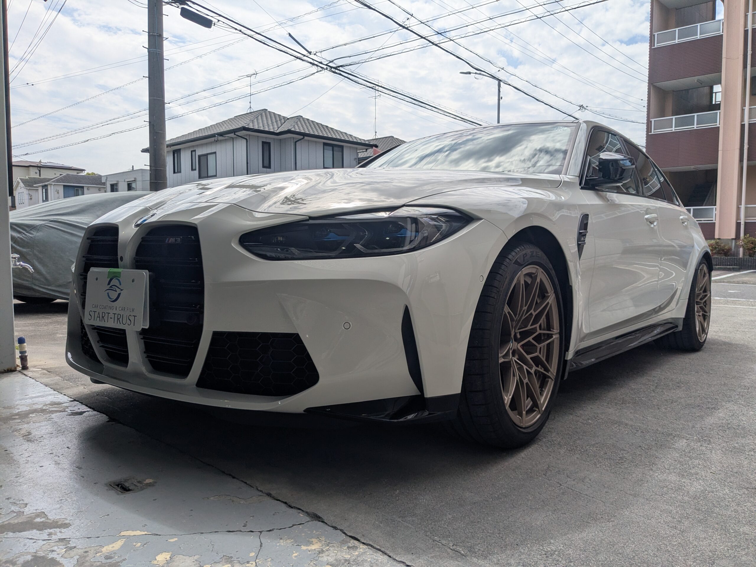 BMW M3 2025年式 施工の様子