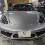 ポルシェ 718ケイマン 施工の様子