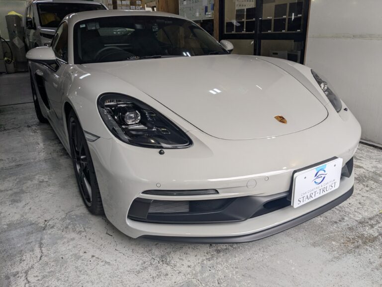 ポルシェ 718 Caymanのプロテクションフィルム｜名古屋市昭和区よりご来店・スタートラスト